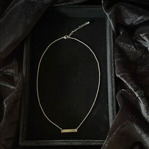 Modern Silver Bar Necklace Minimalist Jewelry